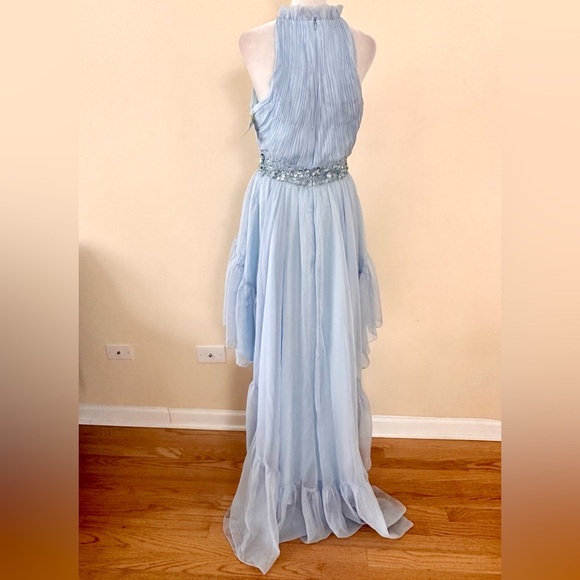 MAC DUGGAL HALTER NECK HIGH LOW FLOWY GOWN - Picture 6 of 10